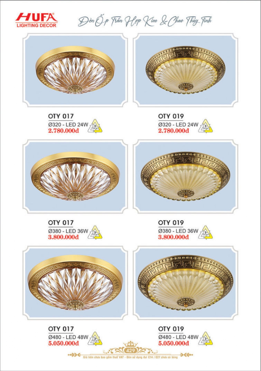 Bảng giá đèn trang trí HUFA